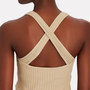 ENZA COSTA Crossback Ribbed Tank Top